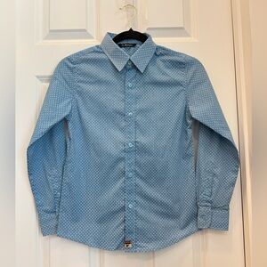 La Miniatura Boys Blue Long Sleeve button up shirt with Stars